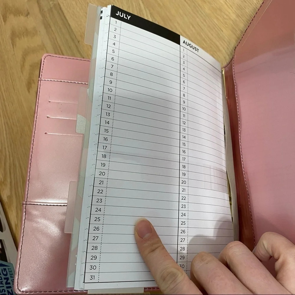 Black Pink Padded Planner Calendar NEW School Home